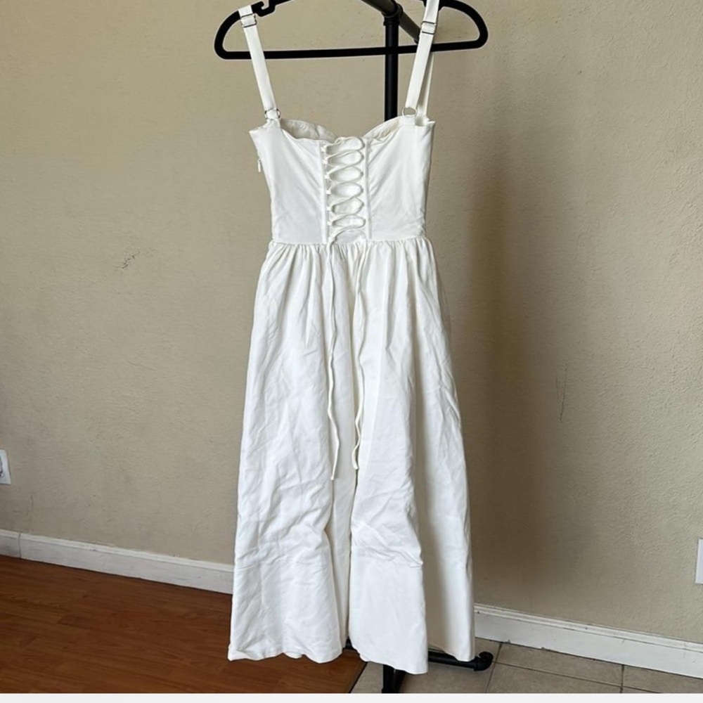 HOUSE OF CB 'Kelly' White Corset Midi Sundress NWOT size S A-C - Picture 7 of 13